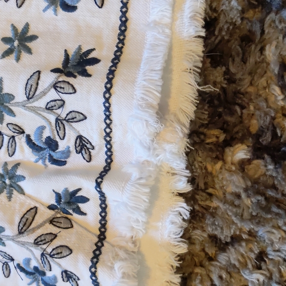 Altar'd State XS floral white jean skirt - Picture 3 of 9